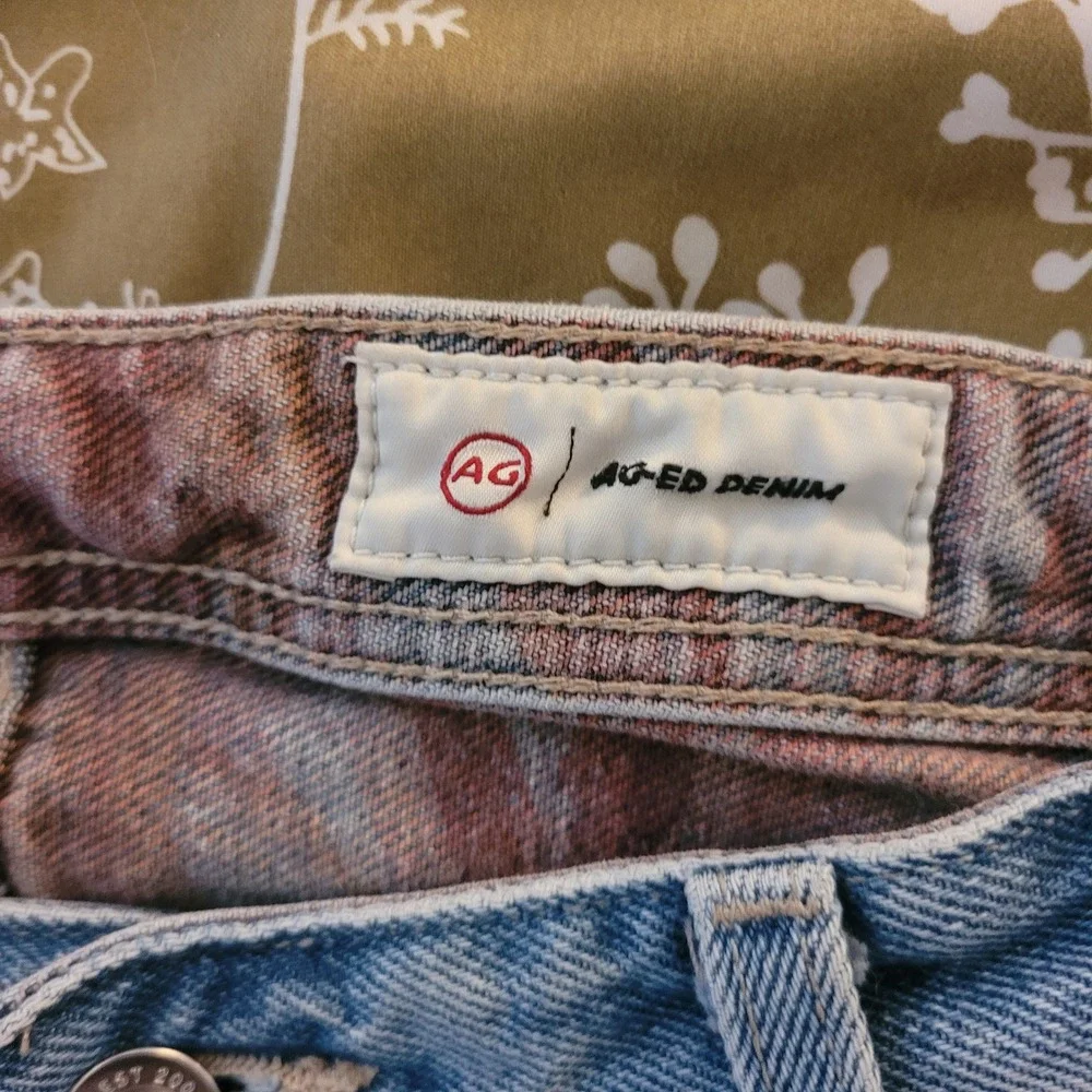 AG Adriano Goldschmied AG-ED Denim Camo Lining Distressed Jeans Mens 32x34 Light